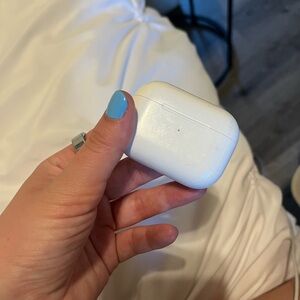 AirPod case and right AirPod